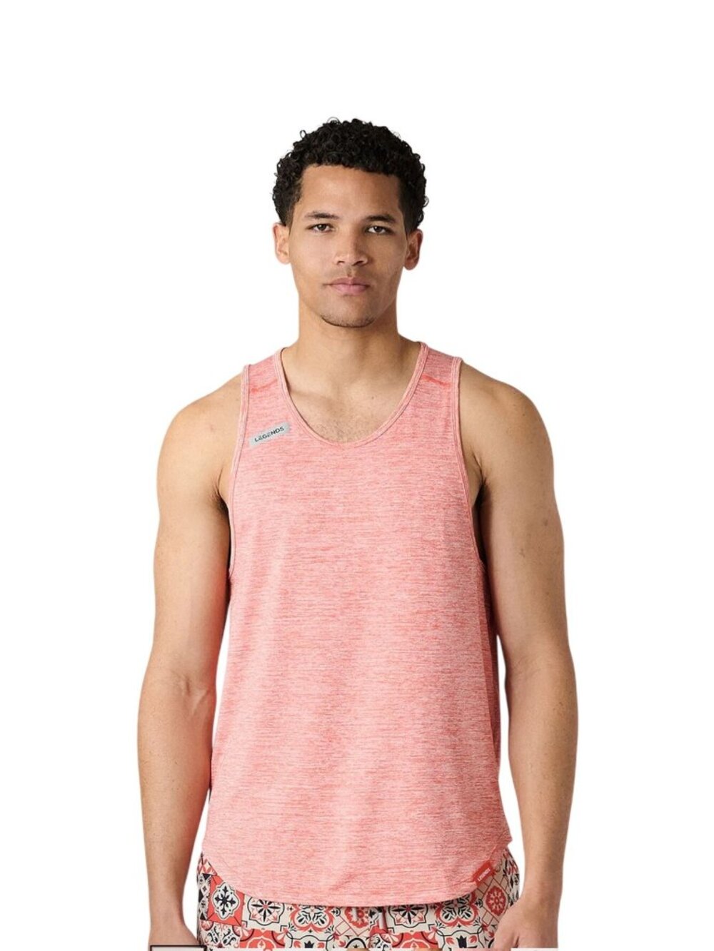 Legends Mens Red Performance Tank Top M Polyester Blend Lightweight